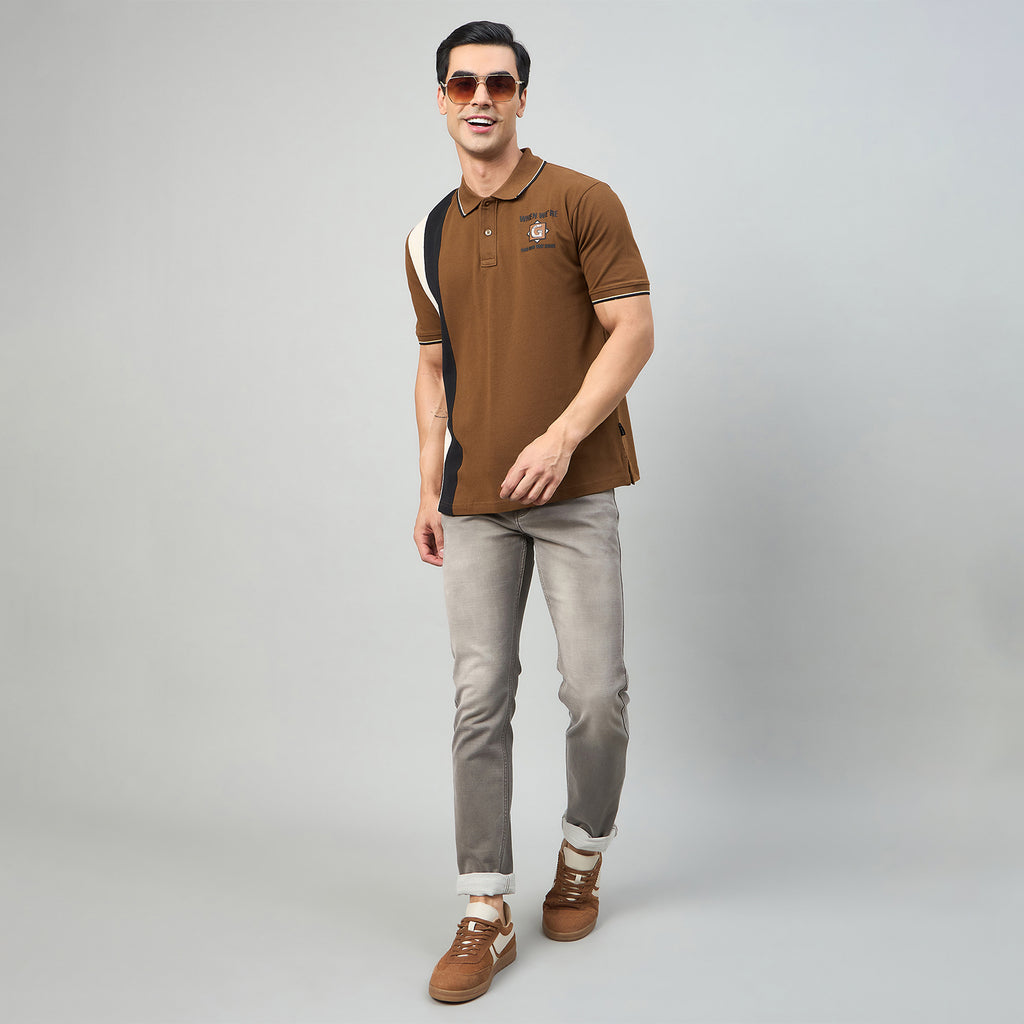 Duke Men Half Sleeve Cotton Regualr Fit Casual T-shirt (LF7910)