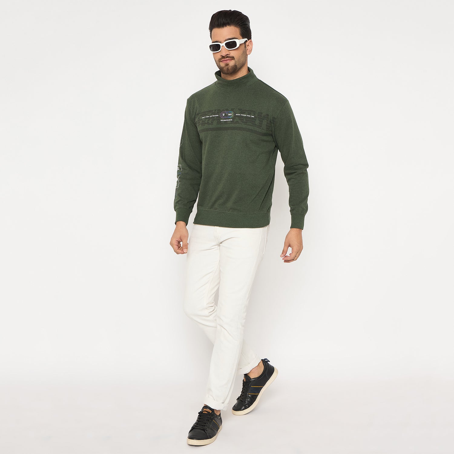 Duke Urban Men Full Sleeve Turtle Neck Sweatshirt (LF6393)