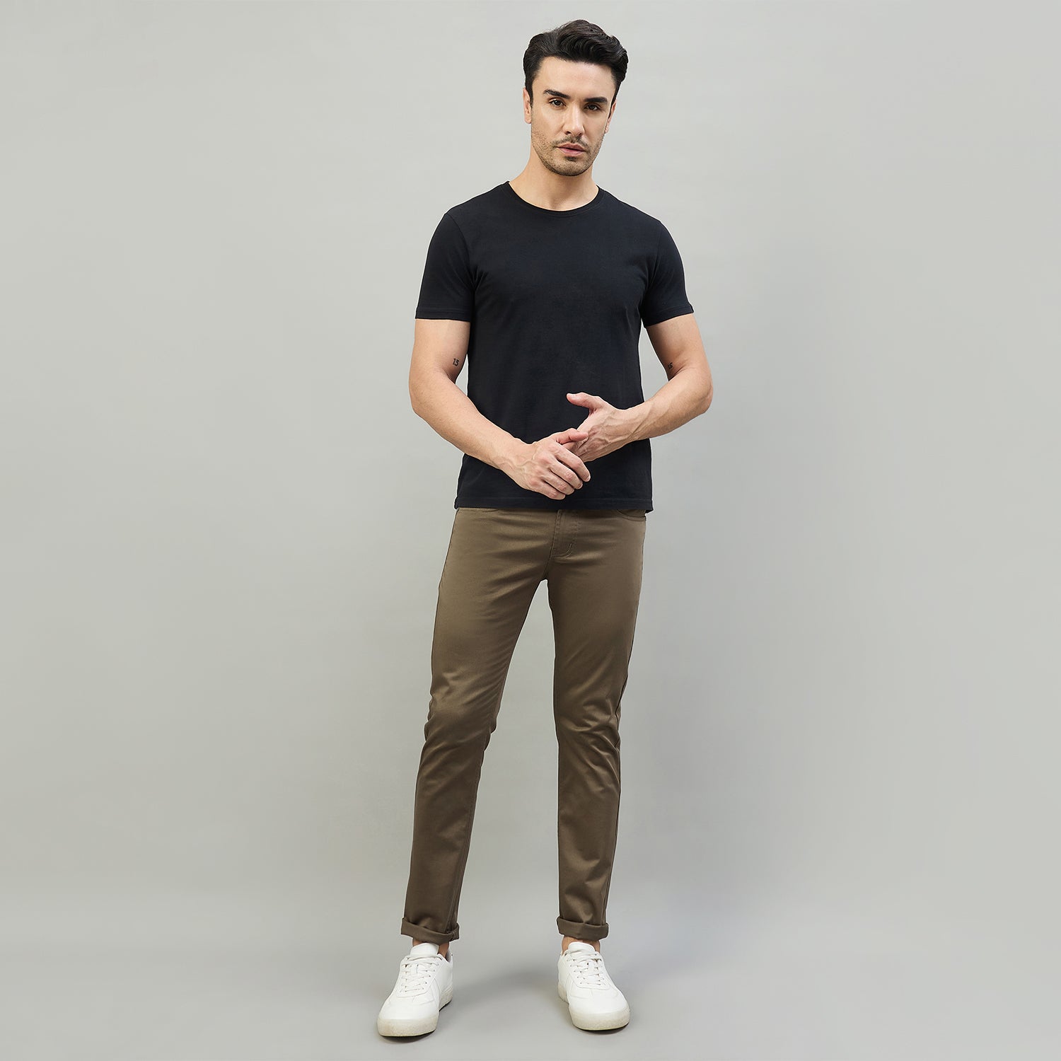 Duke Men Non-Denim Solid Casual Trouser (SDT4666R)