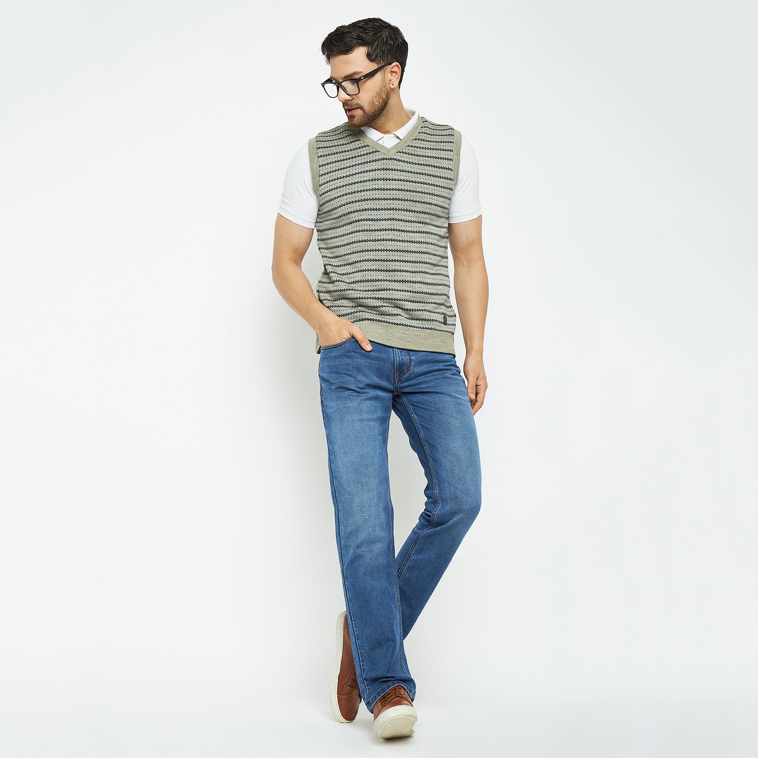 Duke Urban Men Sleeveless Regular Fit Reversible Sweater (SDS2173)