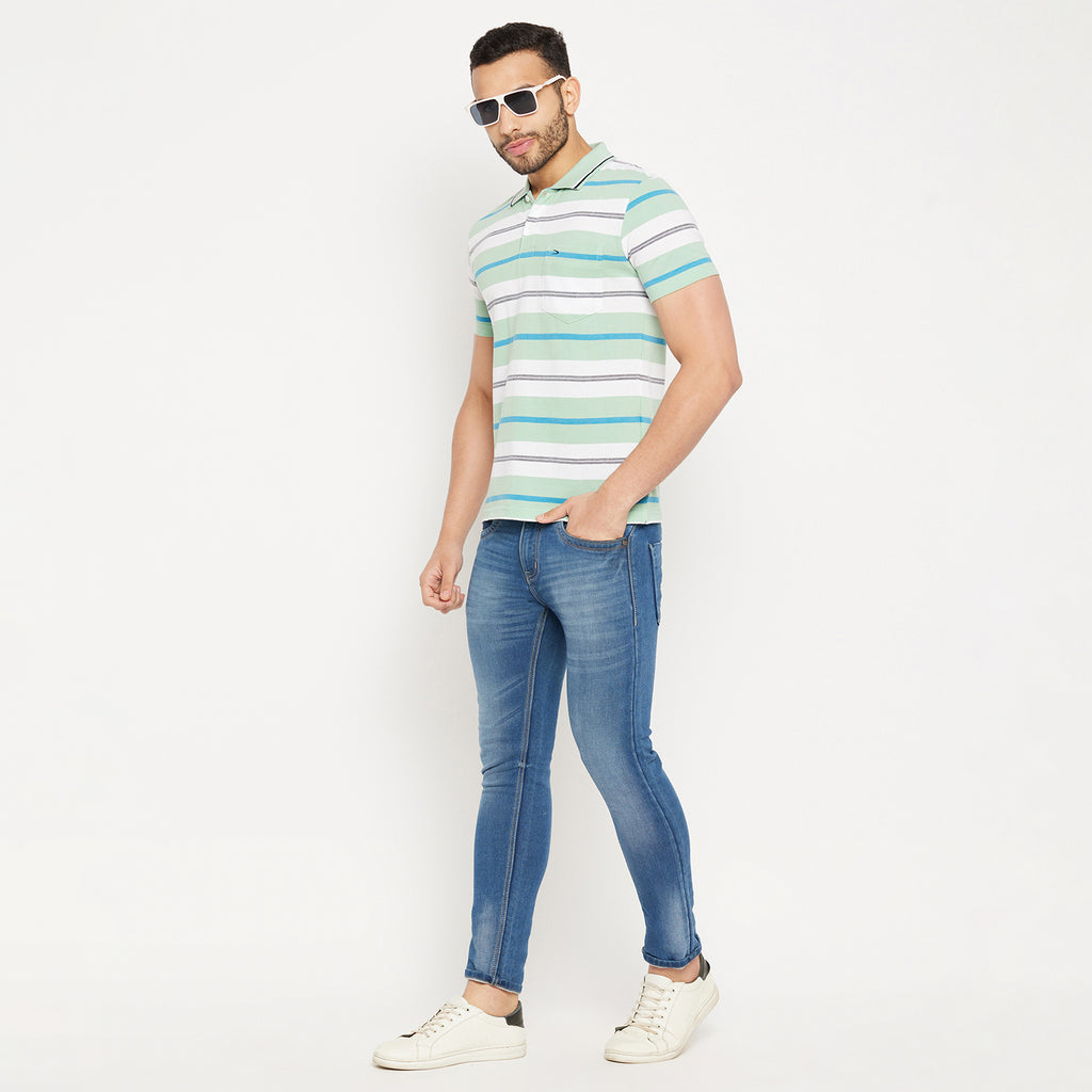 Duke Stardust Men Half Sleeve Polo Neck Cotton T-shirt (1219)