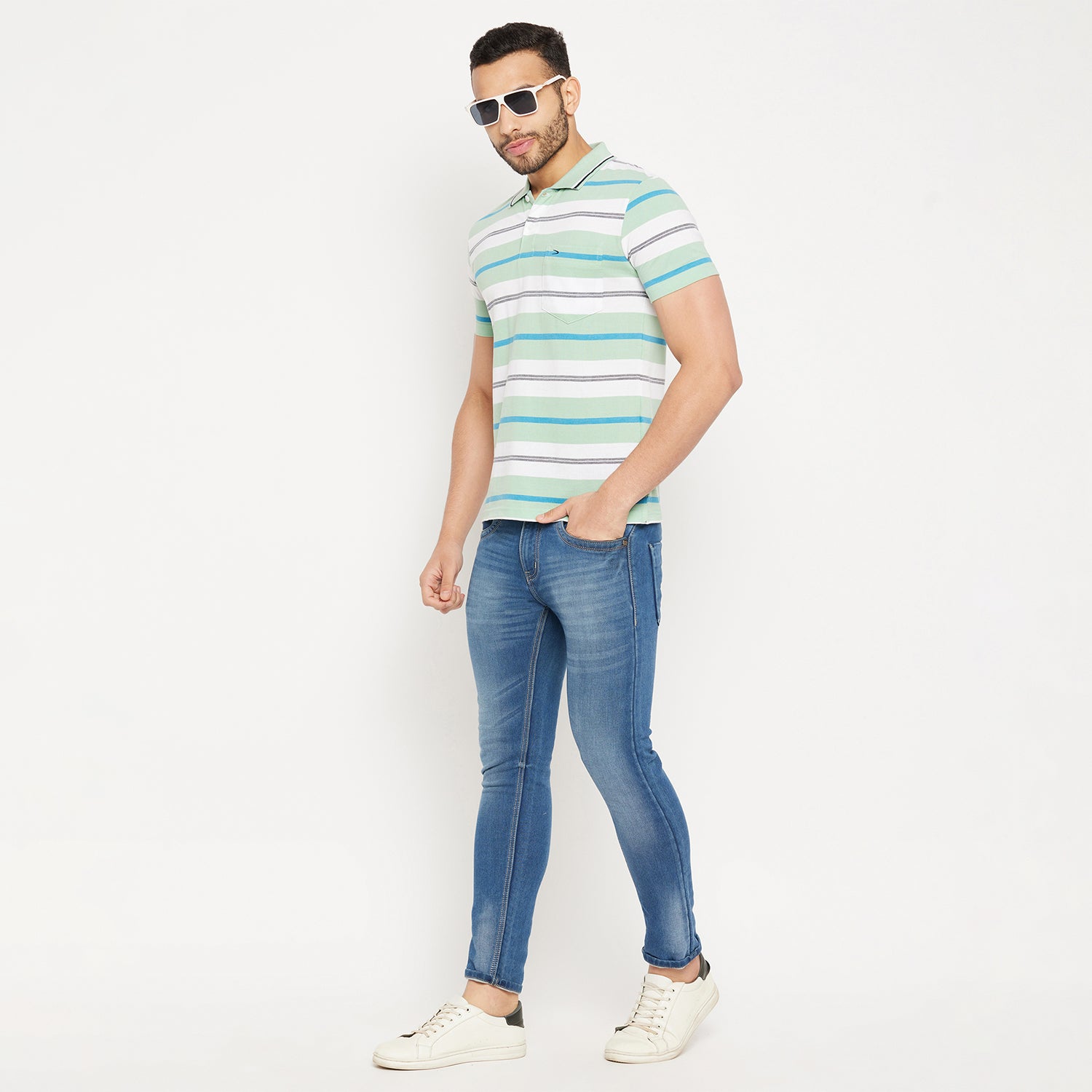 Duke Stardust Men Half Sleeve Polo Neck Cotton T-shirt (1219)