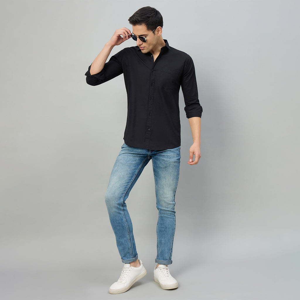 Duke Men Slim Fit Full Sleeve Short Style Cotton Shirt (SDO8PLOF)