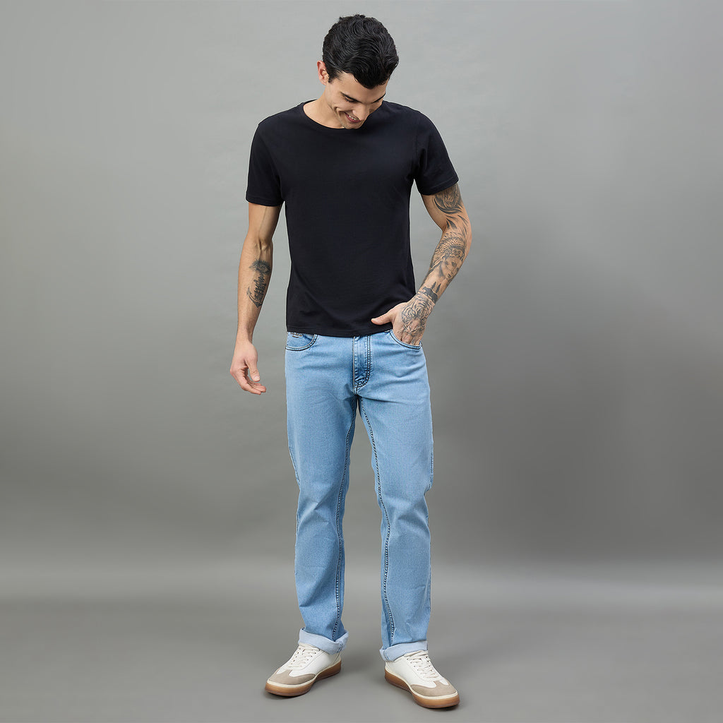 Duke Urban Men Comfort Fit Mid-Rise Light Fade Stretchable Jeans (SDD9122C)