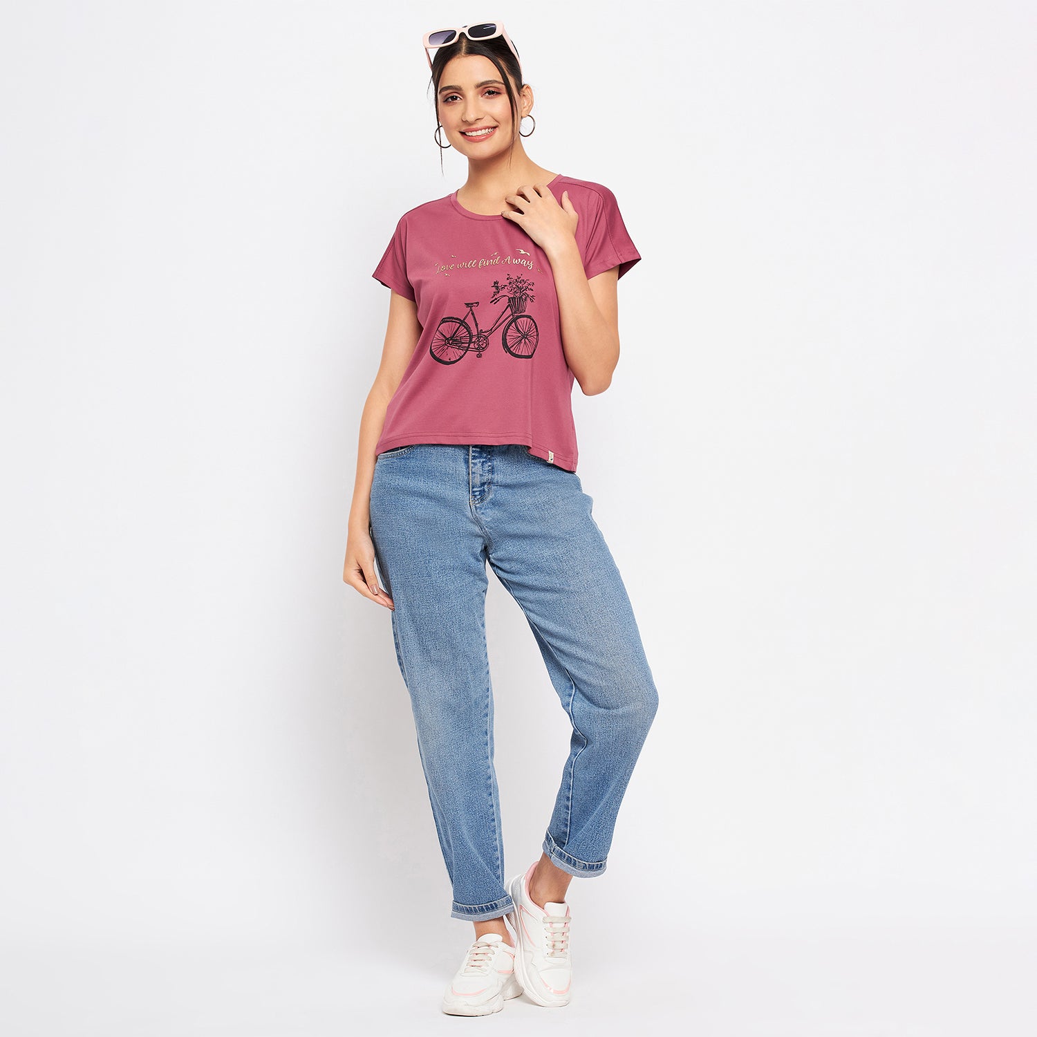 Duke Stardust Women Round Neck Short Sleeve Printed Crop Top (LFX902)