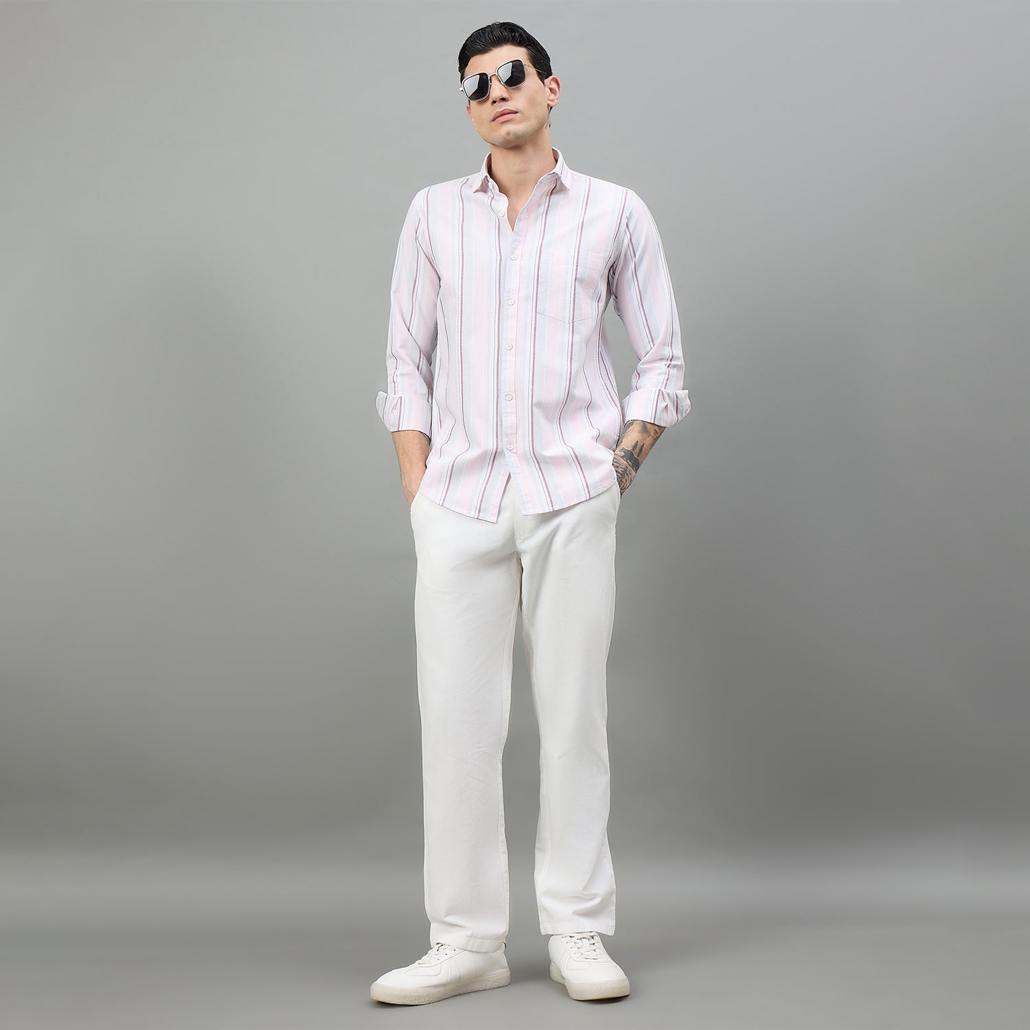 Duke Urban Men Checkered Pure Cotton Slim Fit Casual Full Sleeve Shirt (SDO9STF)