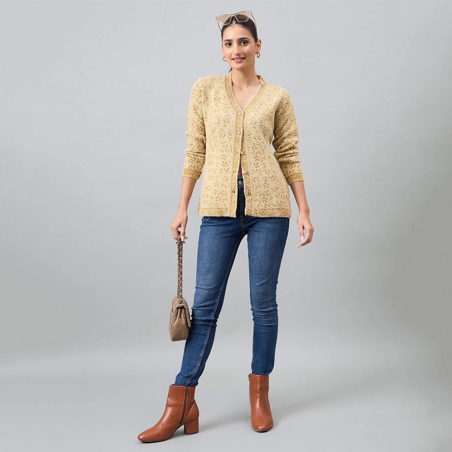 Duke Urban Women Full Sleeve Front Open Regular Cardigan (SDS1303)