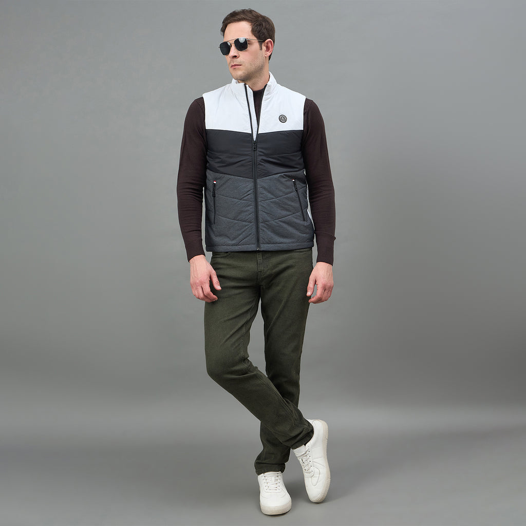 Duke Urban Men Sleeveless High Neck Bomber Jacket (SDZ2252)