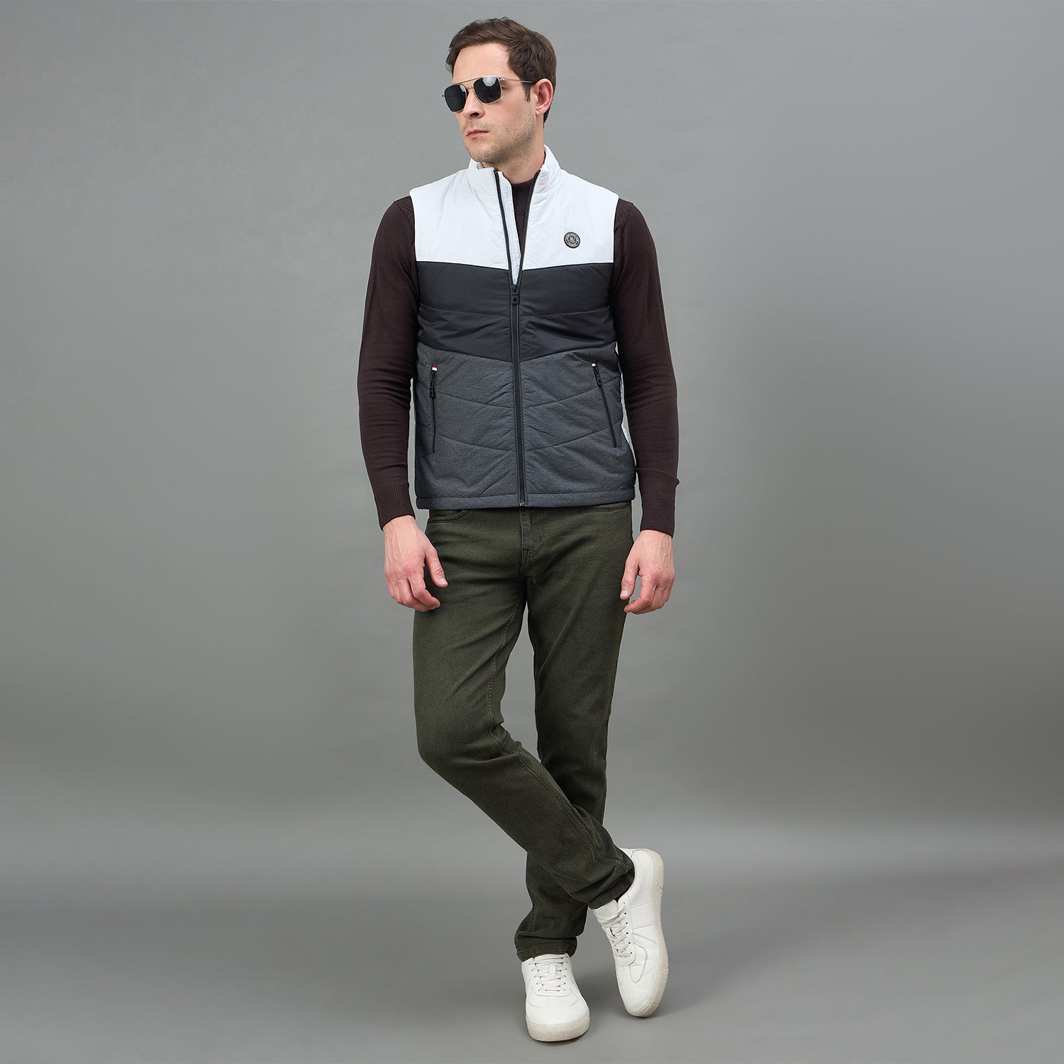 Duke Urban Men Sleeveless High Neck Bomber Jacket (SDZ2252)