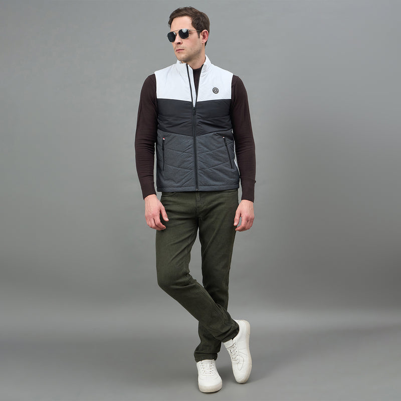 Duke Urban Men Sleeveless High Neck Bomber Jacket (SDZ2252)