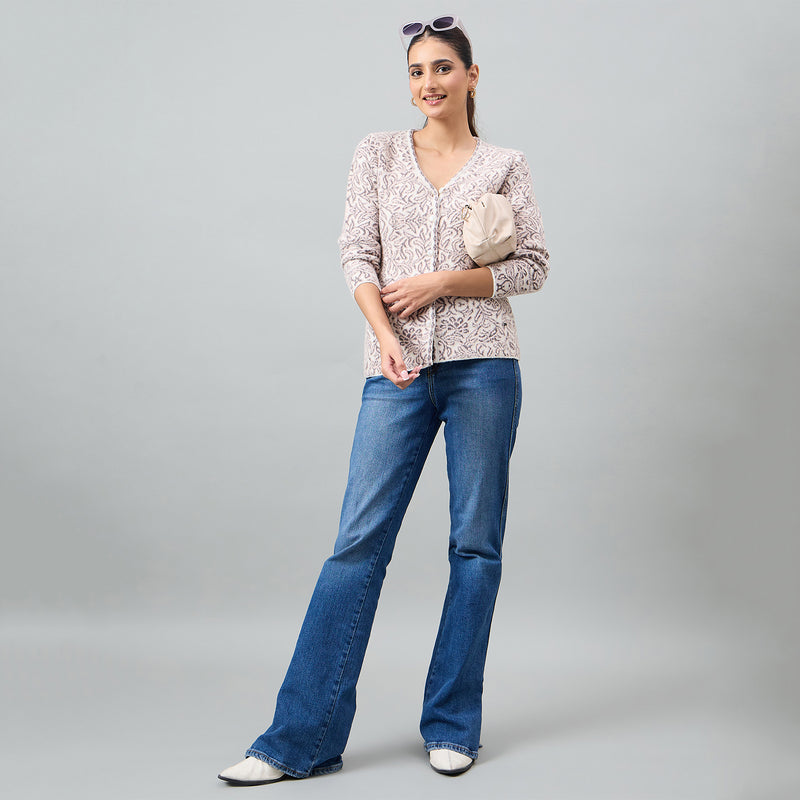 Duke Urban Women Full Sleeve Front Open Regular Cardigan (SDS1284)