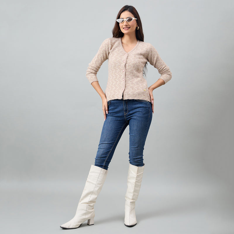 Duke Urban Women Full Sleeve Front Open Regular Cardigan (SDS1332)