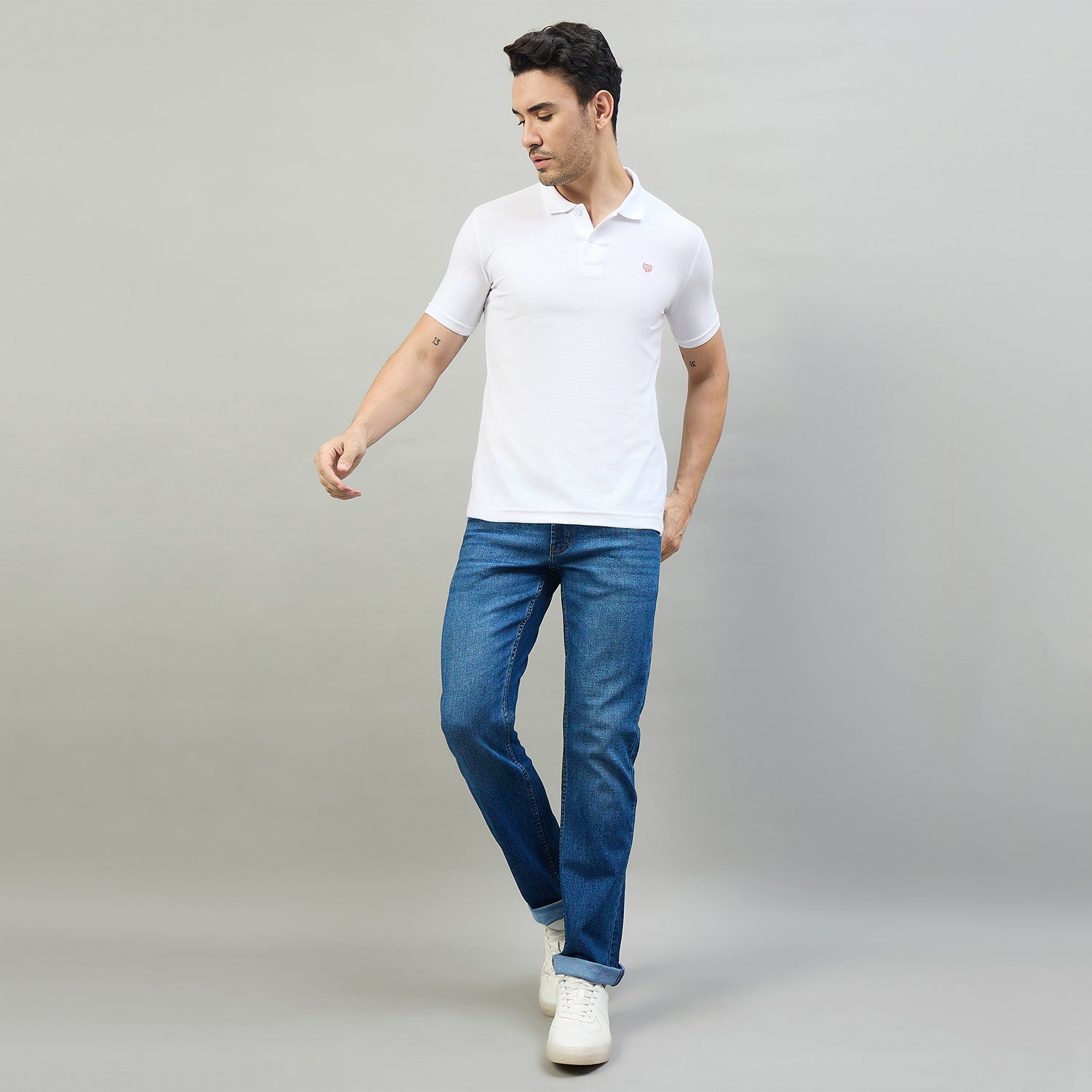 Duke Men Half Sleeve Cotton Smart Fit Casual T-shirt (SD71)