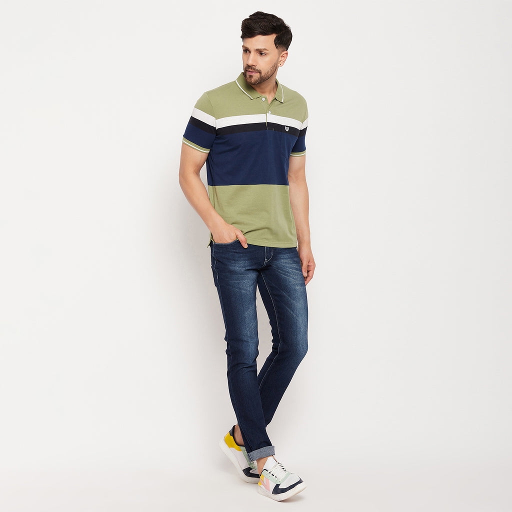 Duke Stardust Men Half Sleeve Polo Neck Cotton T-shirt (LF5724)