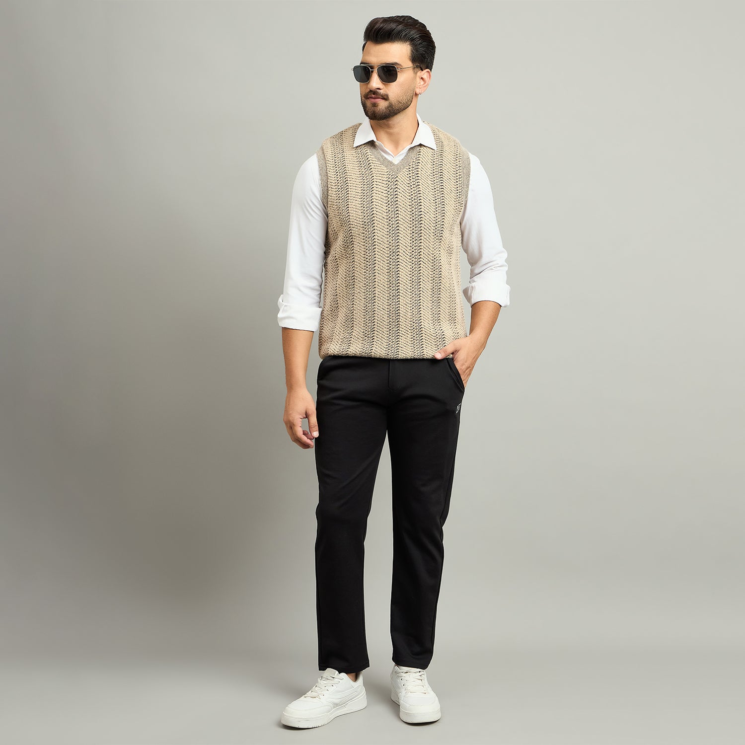 Duke Urban Men V Neck Sleeveless Reversible Sweater (SDS2293)