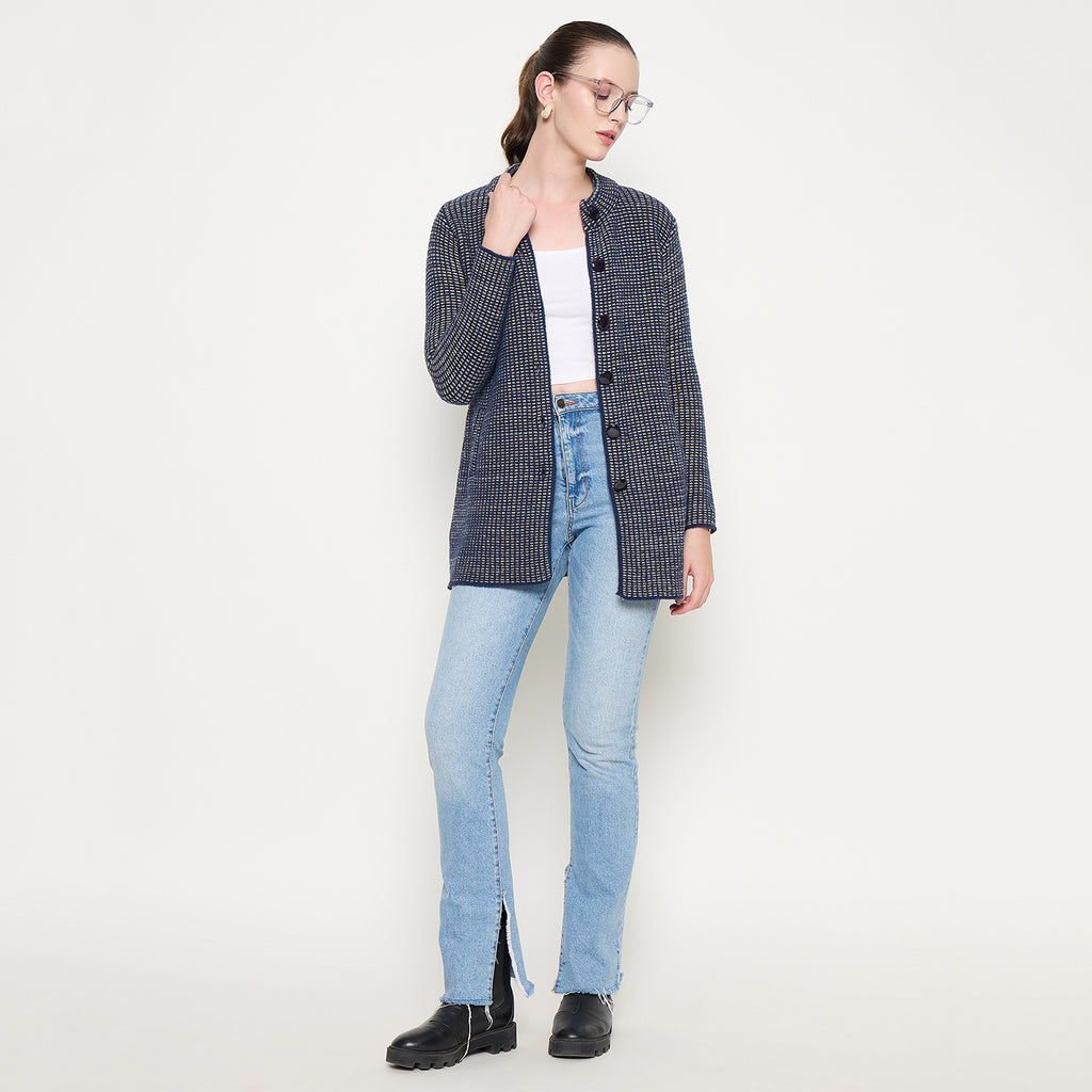 Duke Urban Women Full Sleeve Long Coat Cardigan (SDS1352)