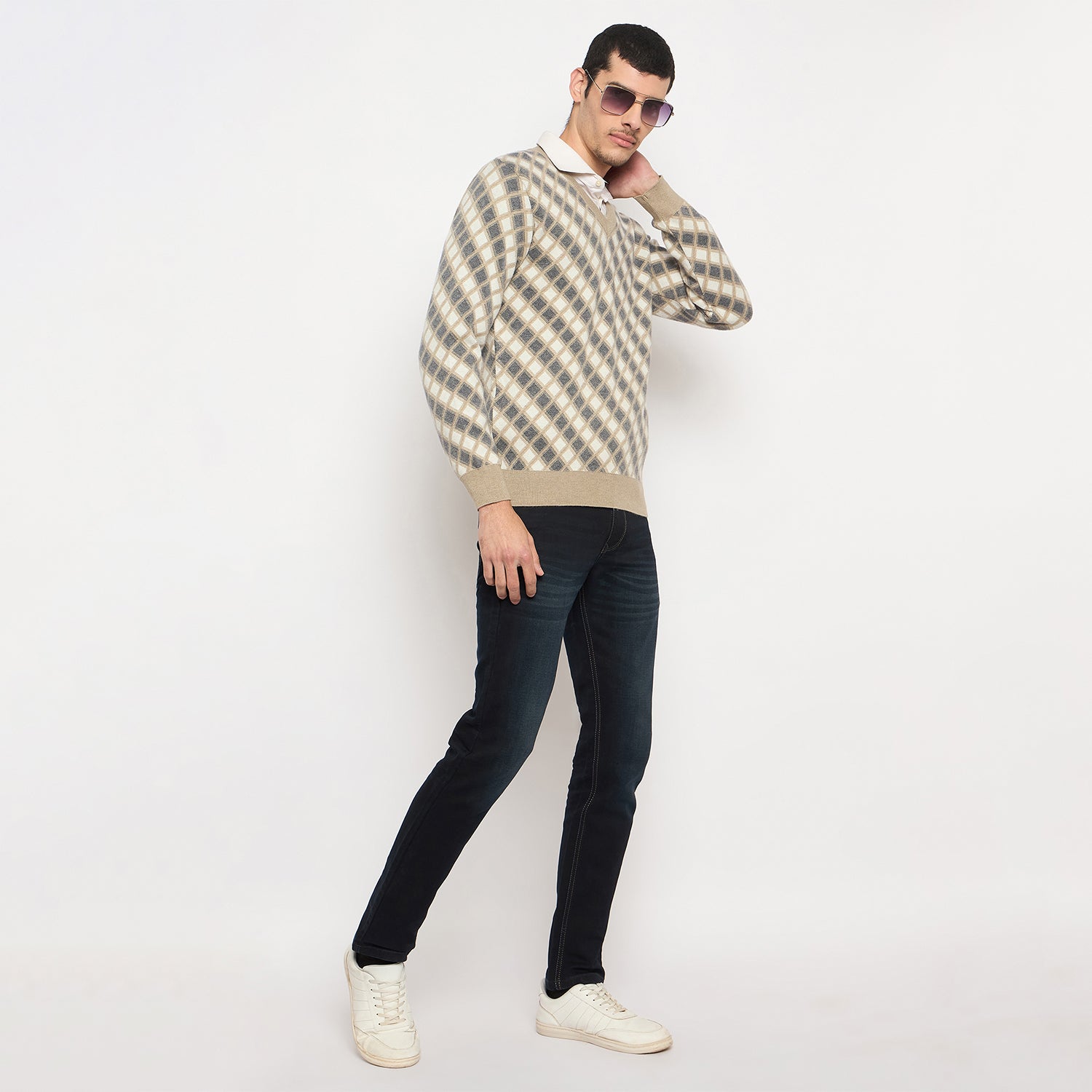 Duke Urban Men Full Sleeve V Neck Sweater (SDS2269)