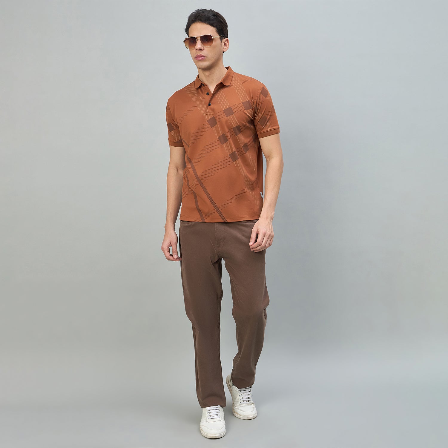 Duke Urban Men Geometric Print Half Sleeve Polo Tshirt (LF7631)