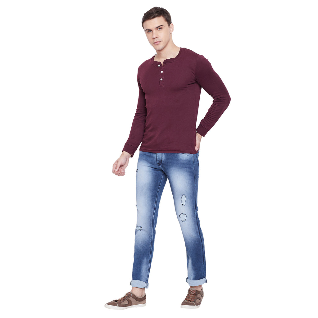 Duke Urban Men Comfort Fit Stretchable Distress Jeans (SDD8199)