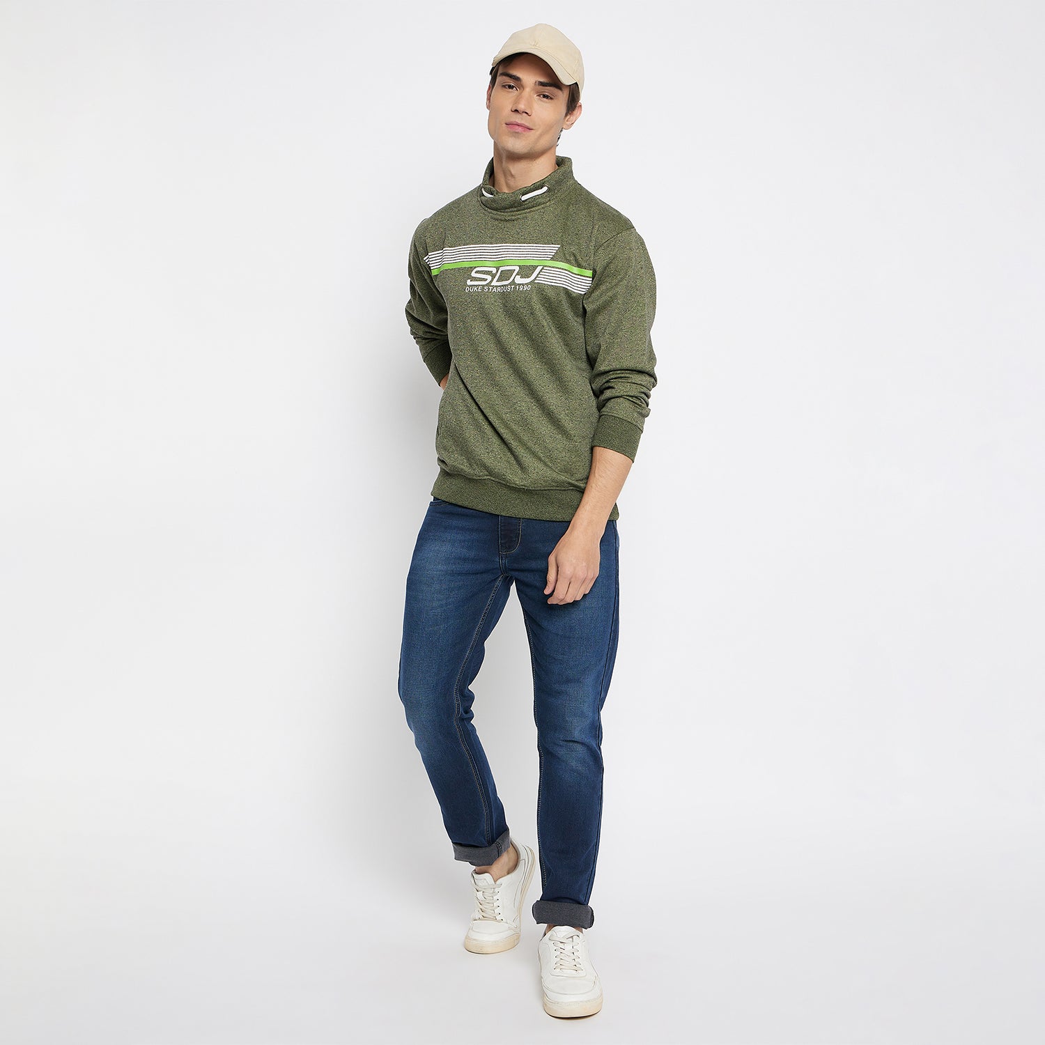 Duke Urban Men Cowl Neck Sweatshirt (LF3813)