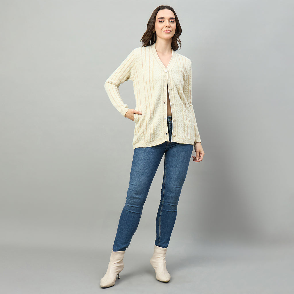 Duke Urban Women Full Sleeve V Neck Regular Sweater (SDS1439)