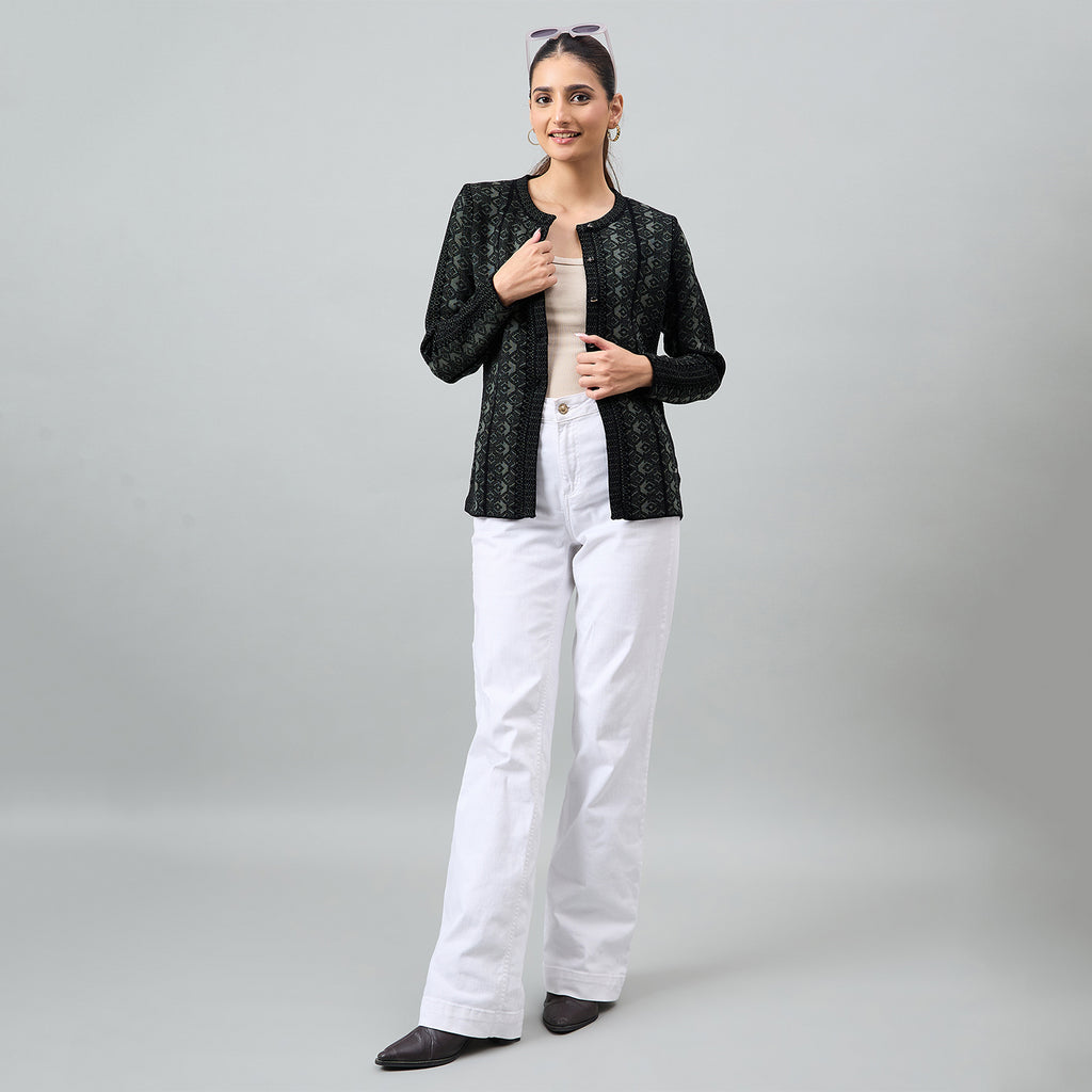 Duke Urban Women Full Sleeve Front Open Regular Cardigan (SDS1364)