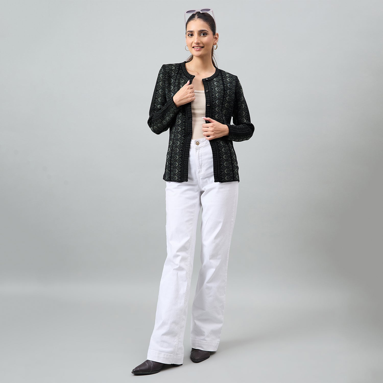 Duke Urban Women Full Sleeve Front Open Regular Cardigan (SDS1364)