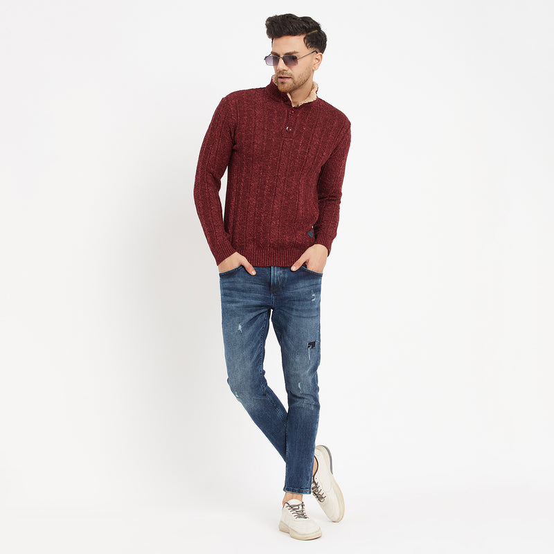 Duke Urban Men Full Sleeve Button Placket Sweater (SDS2004)