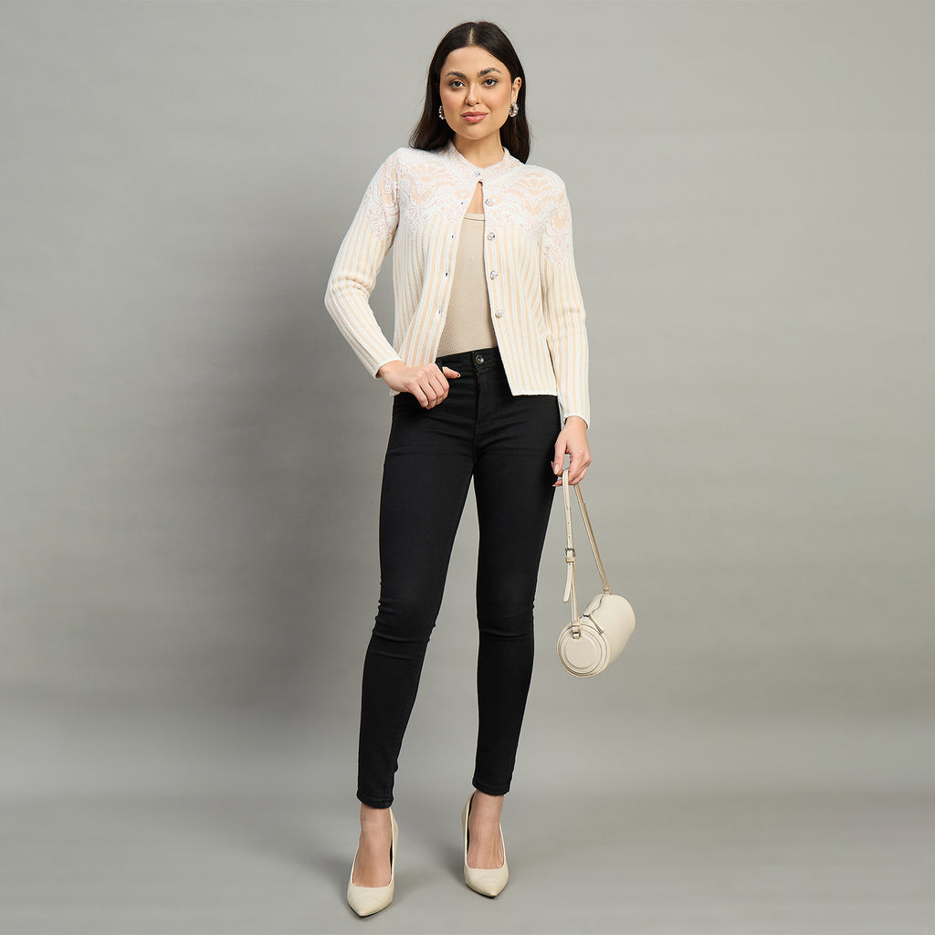 Duke Urban Women Full Sleeve Front Open Slim Fit Sweater (SDS1450)