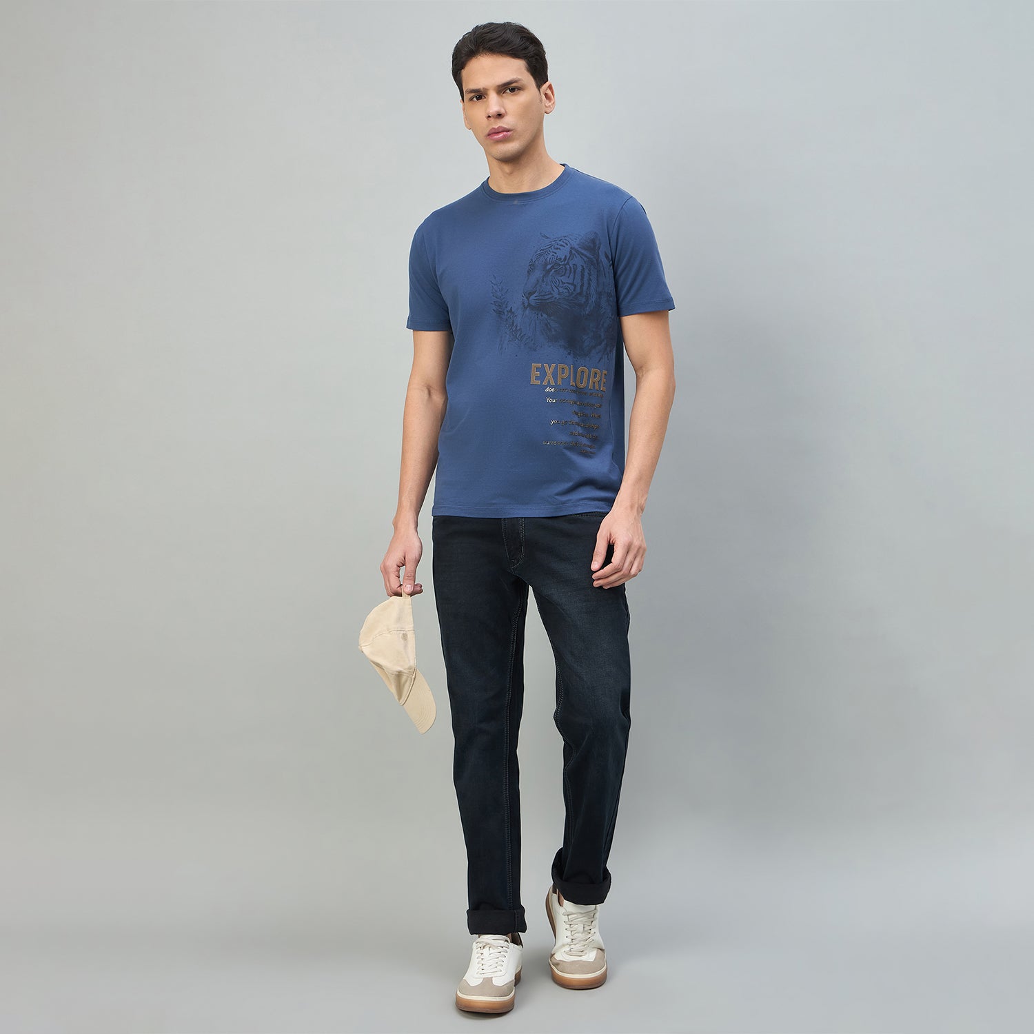 Duke Urban Men Graphic Print Half Sleeve Round Neck Casual Tshirt (LF7541)