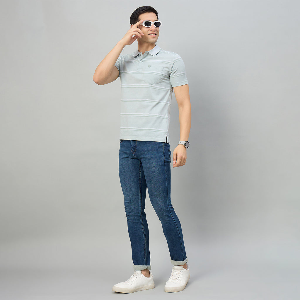 Duke Men Half Sleeve Cotton Regular Fit Casual T-shirt (LF7985)