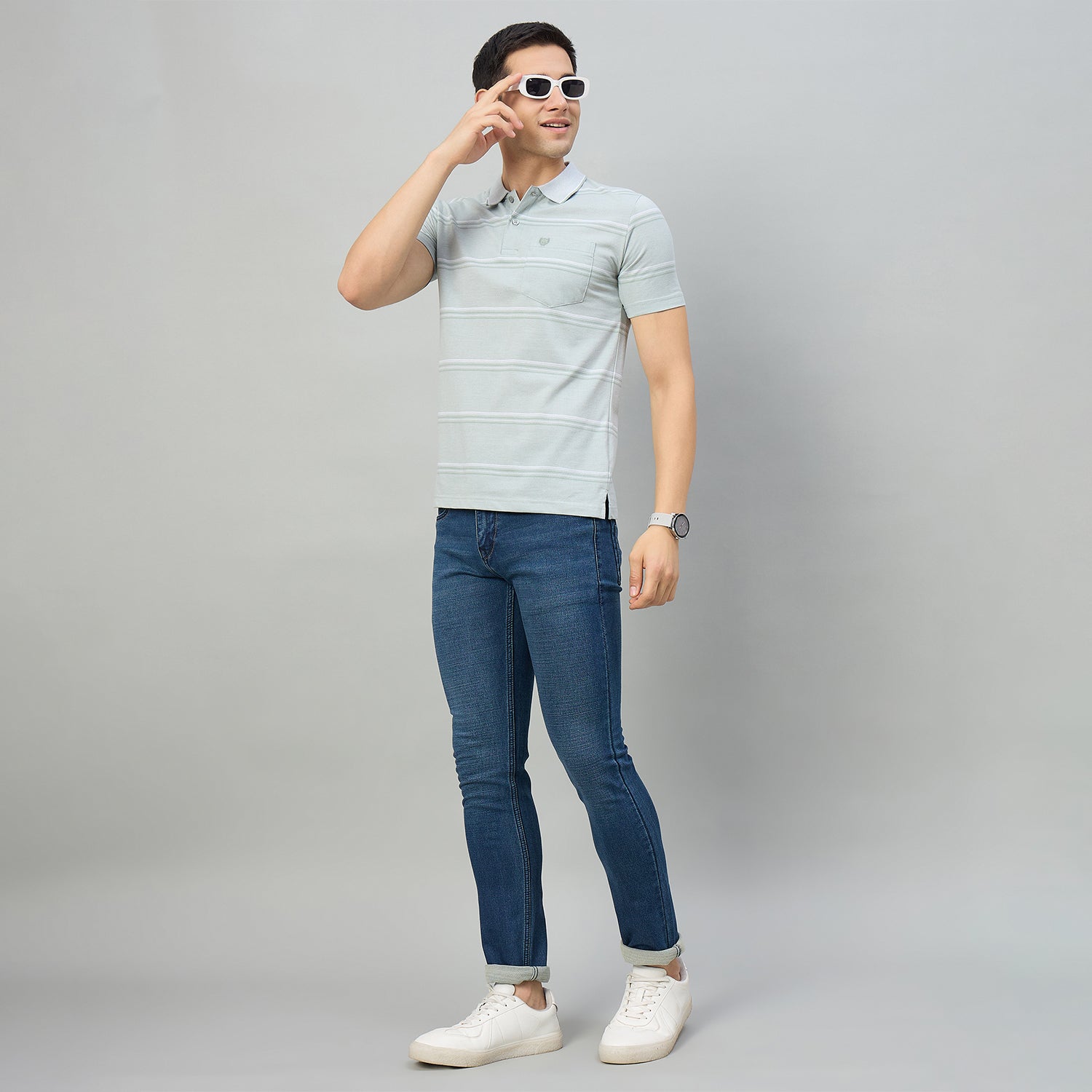 Duke Men Half Sleeve Cotton Regular Fit Casual T-shirt (LF7985)