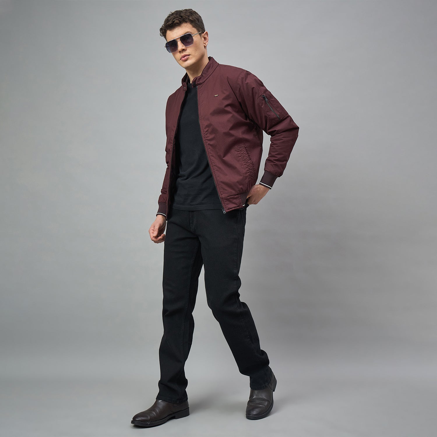 Duke Urban Men Full Sleeve Slim fit Bomber Jacket (SDZ3154)