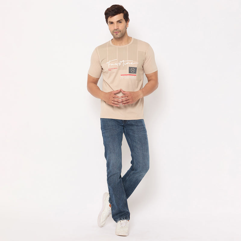Duke Urban Men Half Sleeve Cotton Tshirt (LF7342)