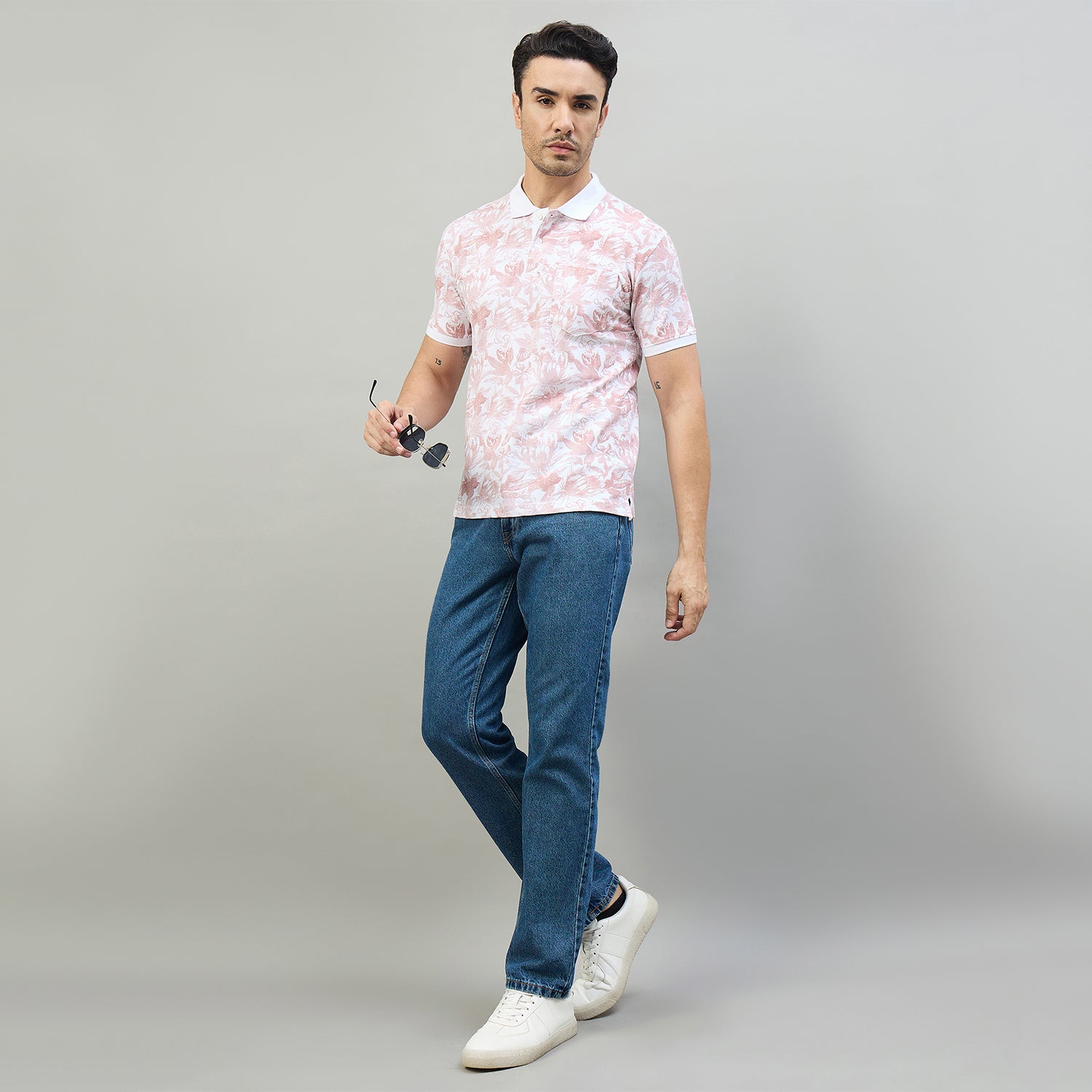 Duke Urban Men Half Sleeve Cotton Smart Fit Casual T-shirt (LF7980)