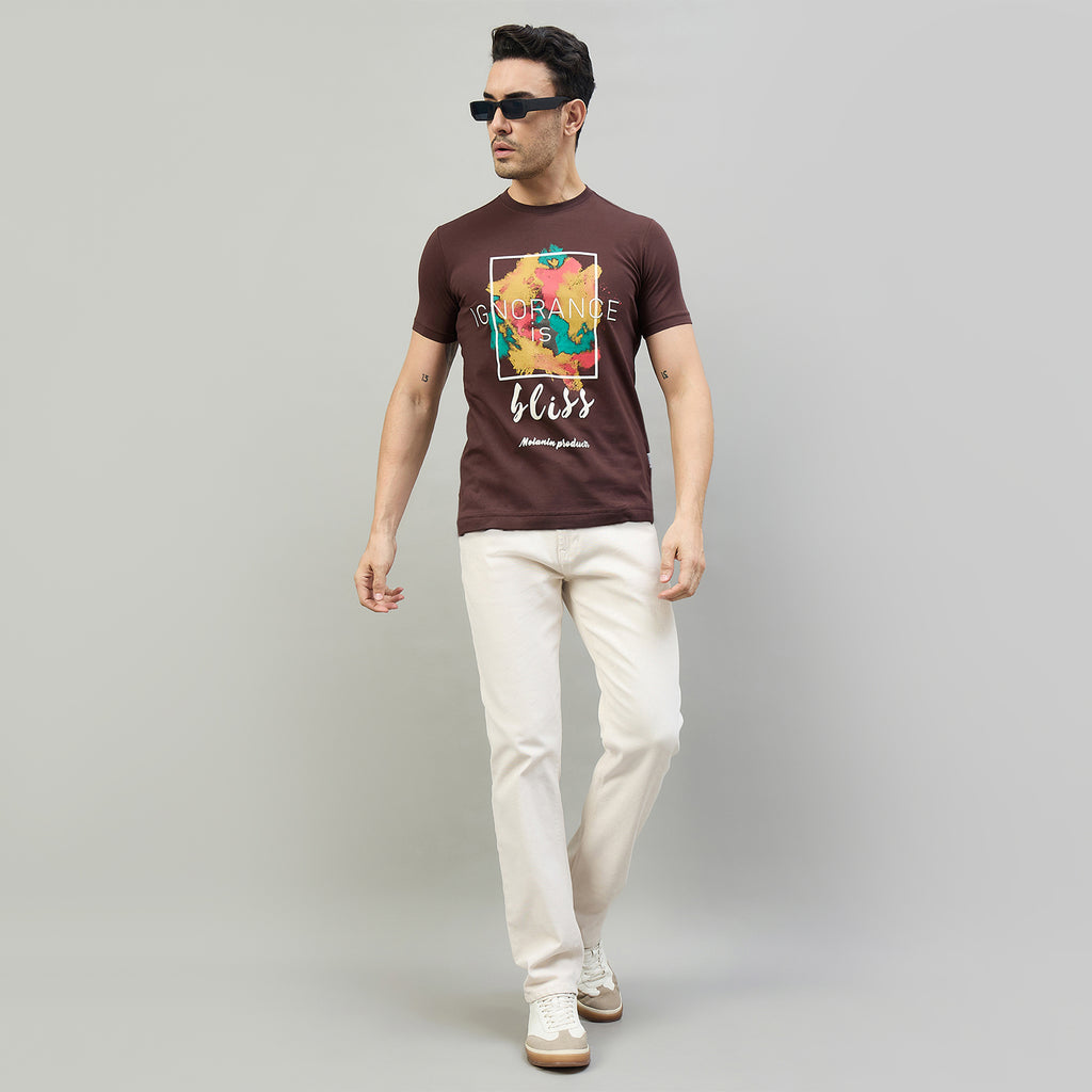 Duke Urban Men Half Sleeve Cotton Smart Fit Casual T-shirt (LF7862)