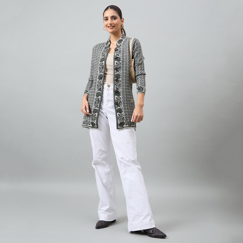 Duke Urban Women Full Sleeve Front Open Regular Cardigan (SDS1358)