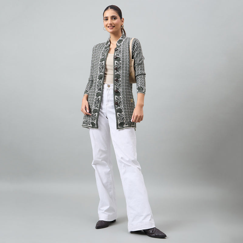 Duke Urban Women Full Sleeve Front Open Regular Cardigan (SDS1358)