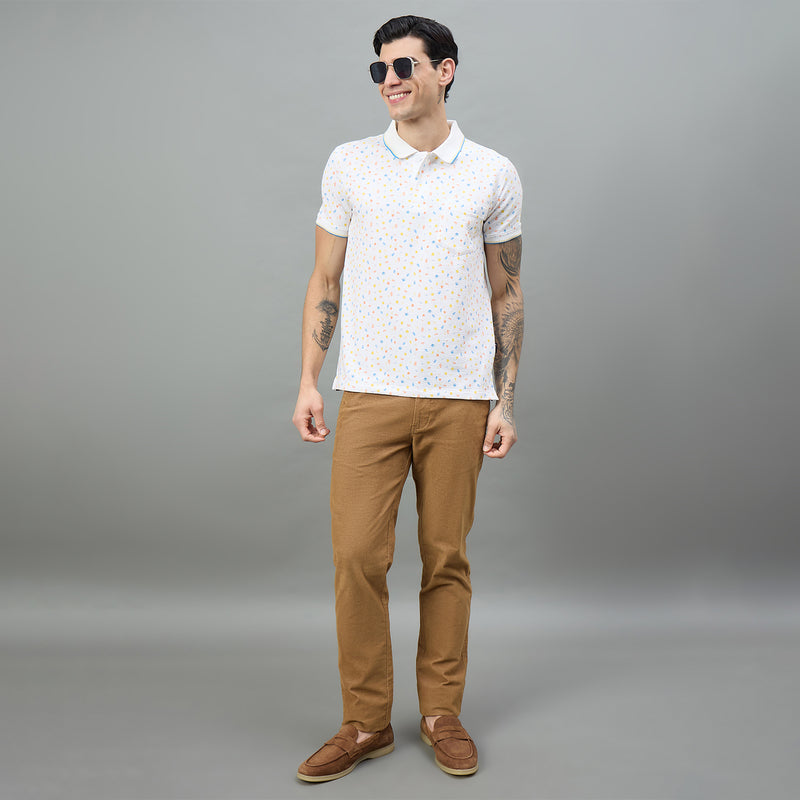 Duke Urban Men Half Sleeve Printed Slim fit Polo T-Shirt (LF7579)