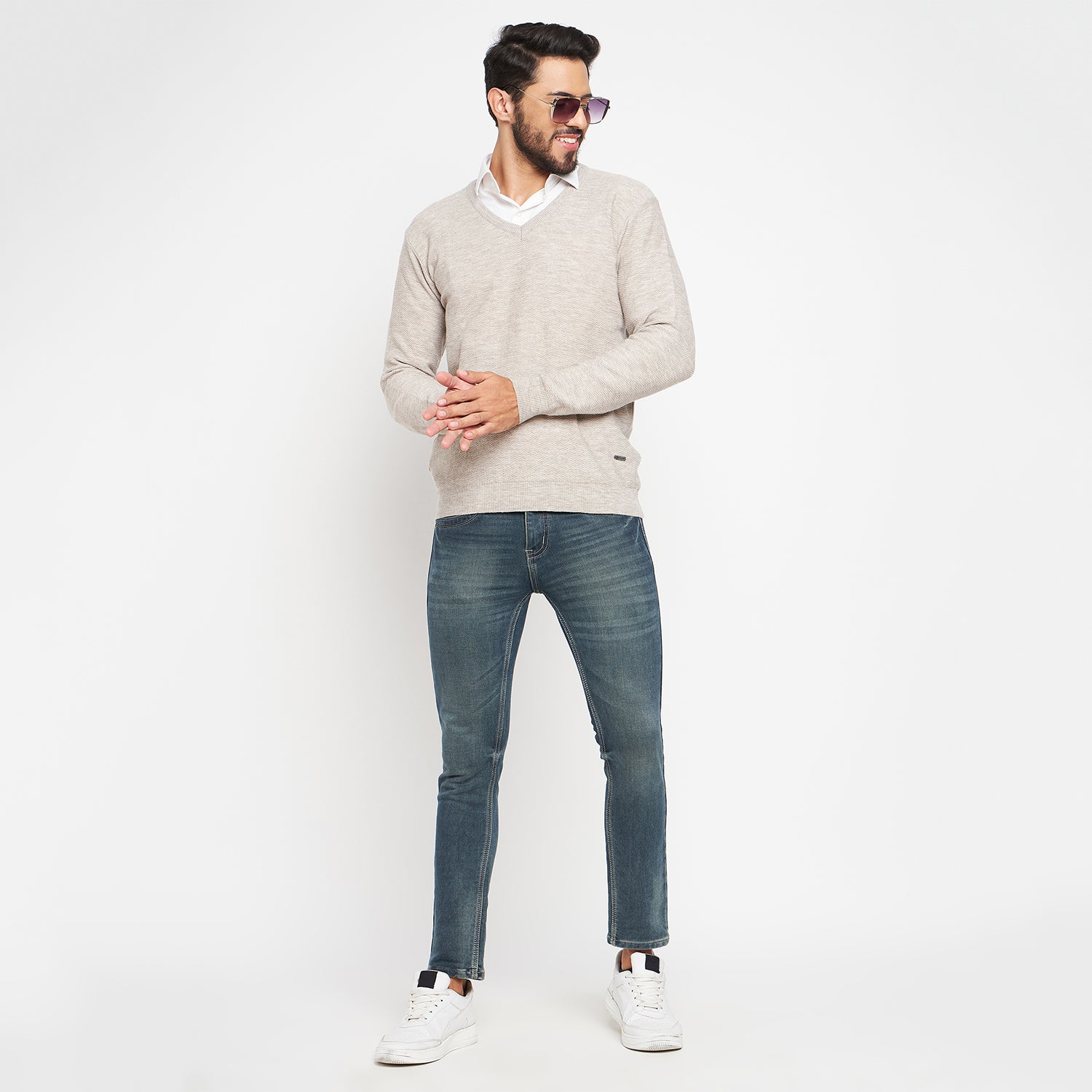Duke Urban Men Full Sleeve V Neck Sweater (SDS2054)