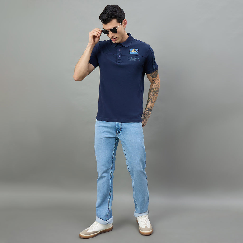 Duke Urban Men Half Sleeve Printed Slim fit Polo T-Shirt (LF7679)