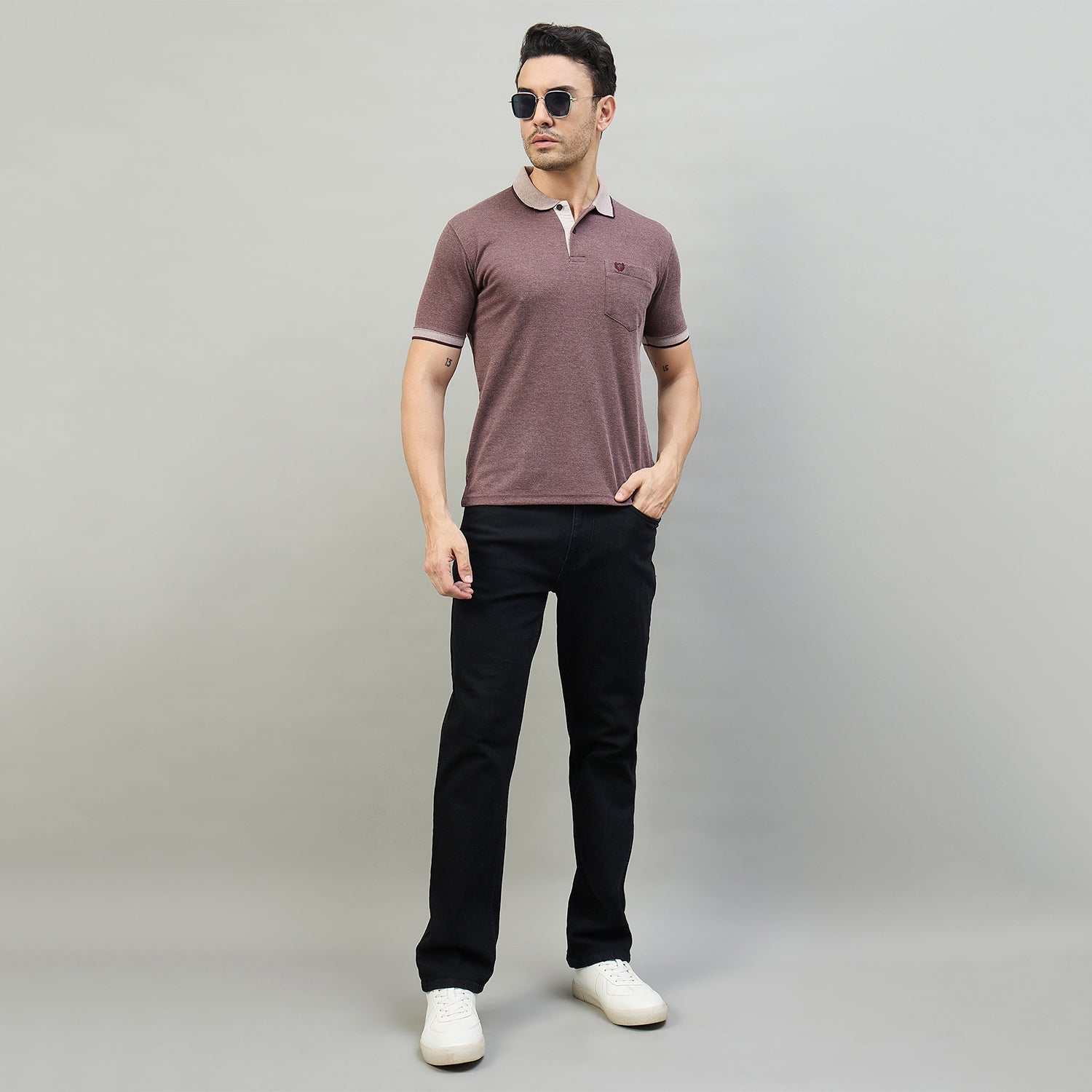 Duke Men Half Sleeve Cotton Smart Fit Casual T-shirt (SD74)
