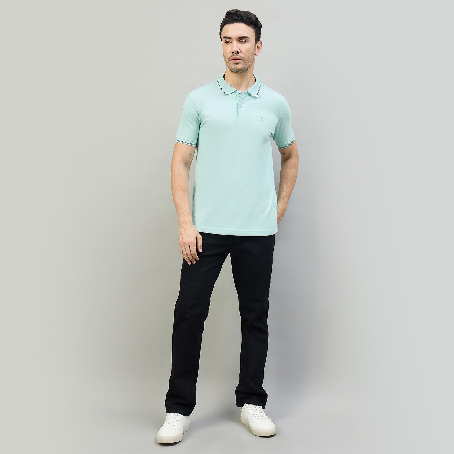 Duke Men Half Sleeve Cotton Smart Fit Casual T-shirt (SD73)