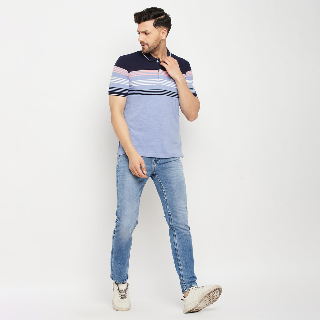 Duke Stardust Men Half Sleeve Polo Neck Cotton T-shirt (LF5722)