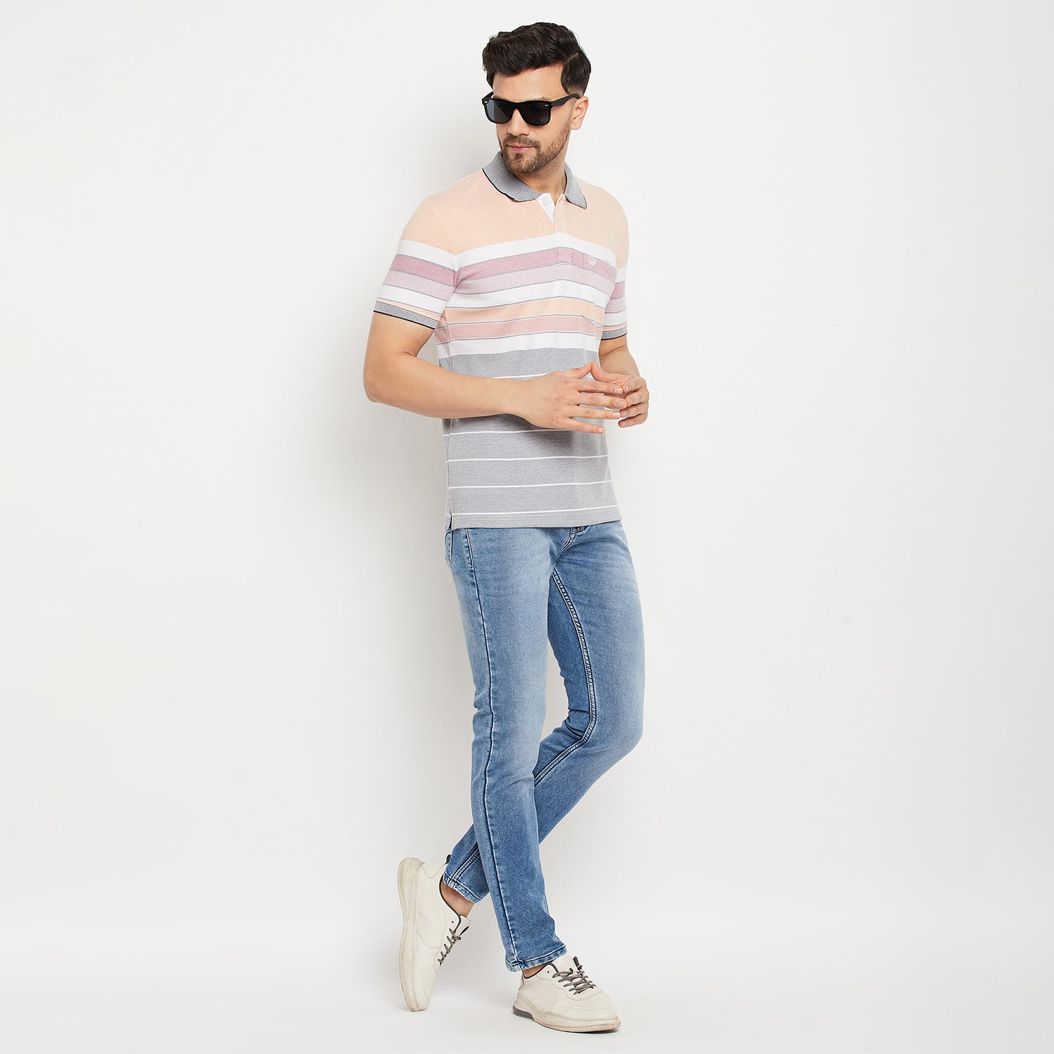 Duke Stardust Men Half Sleeve Polo Neck Cotton T-shirt (LF7017)