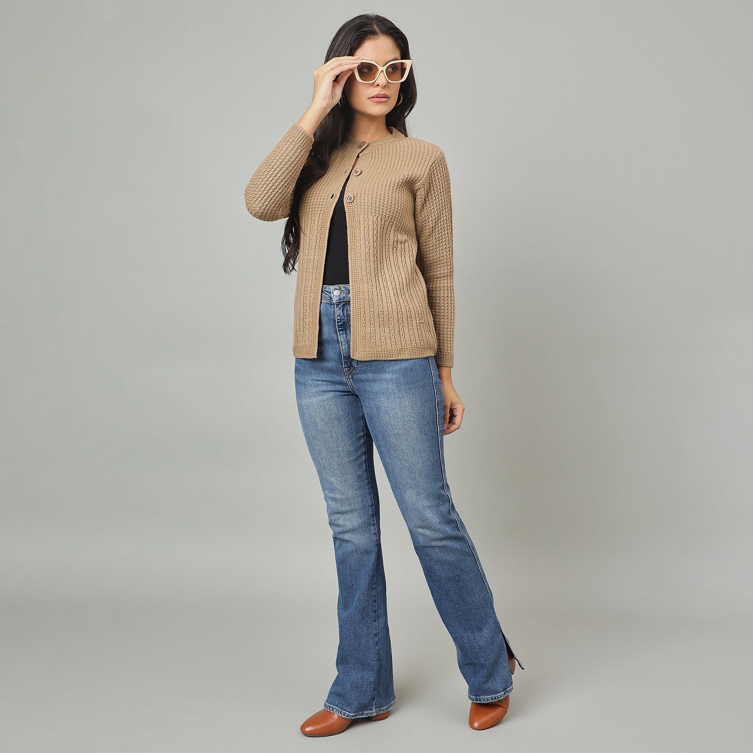 Duke Urban Women Front Open Regular Sweater (SDS1341)