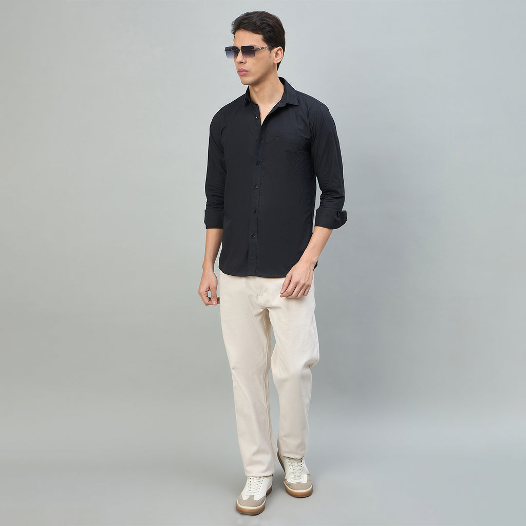 Duke Urban Men Solid Pure Cotton Slim Fit Casual Full Sleeve Shirt (SDO8PLP)