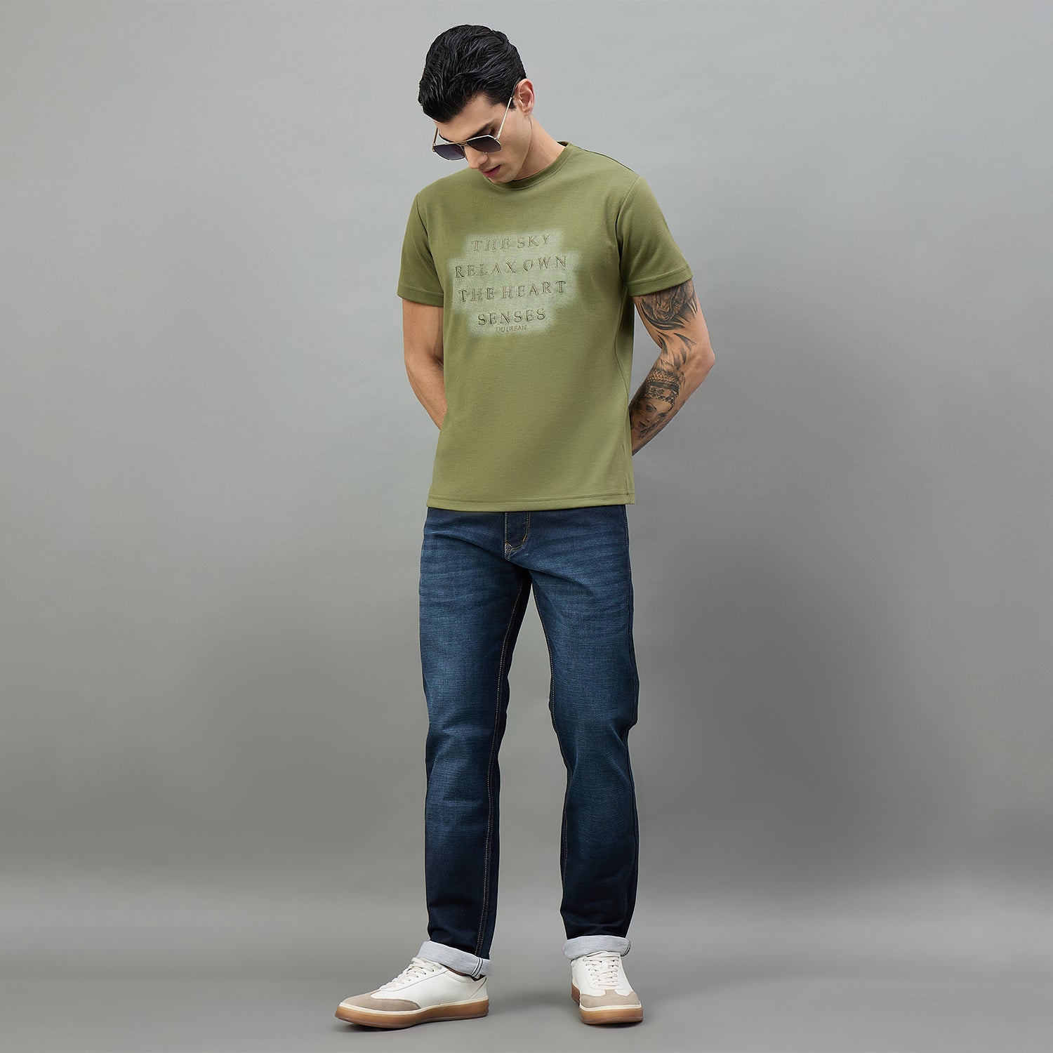 Duke Urban Men Typography Half Sleeve Round Neck Tshirt (LF7597)