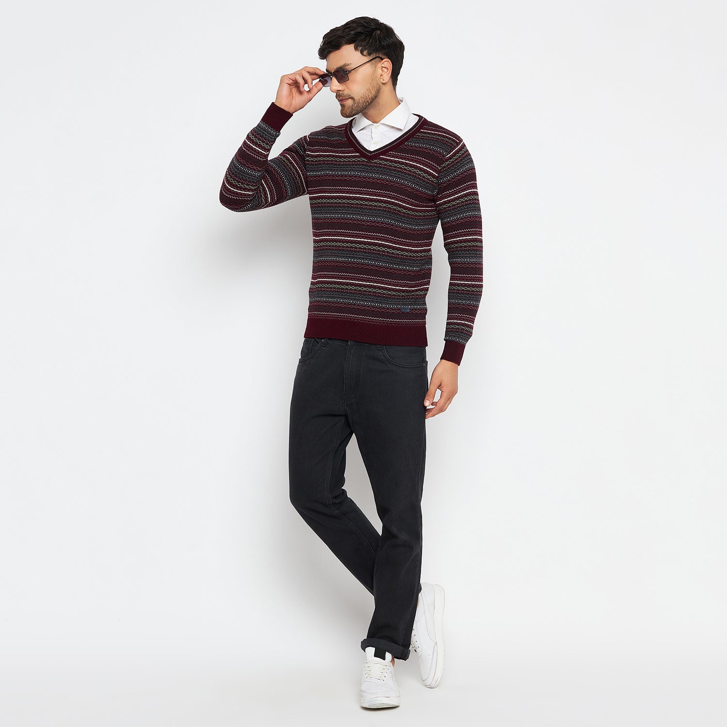Duke Urban Men Full Sleeve V Neck Sweater (SDS2051)