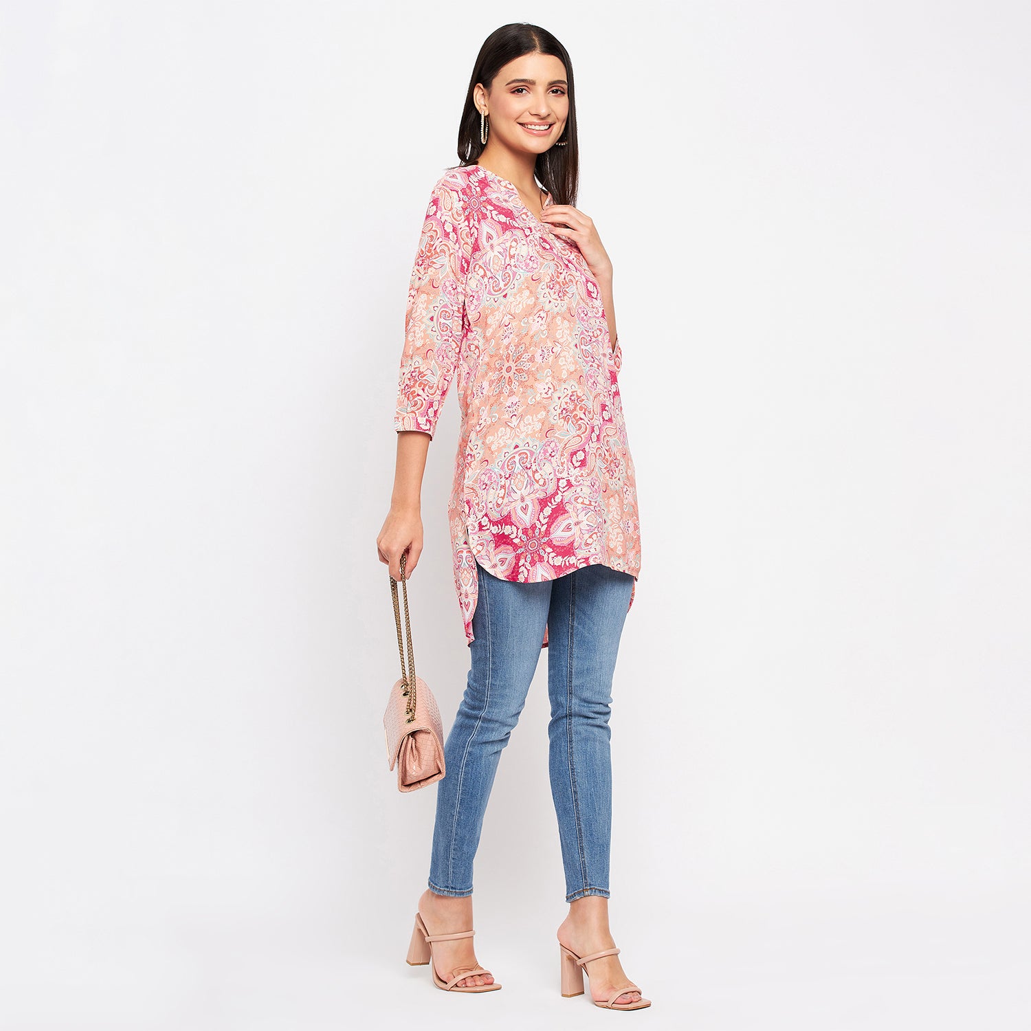 Duke Stardust Women 3/4 Sleeve Printed Tunic (SDX4115)